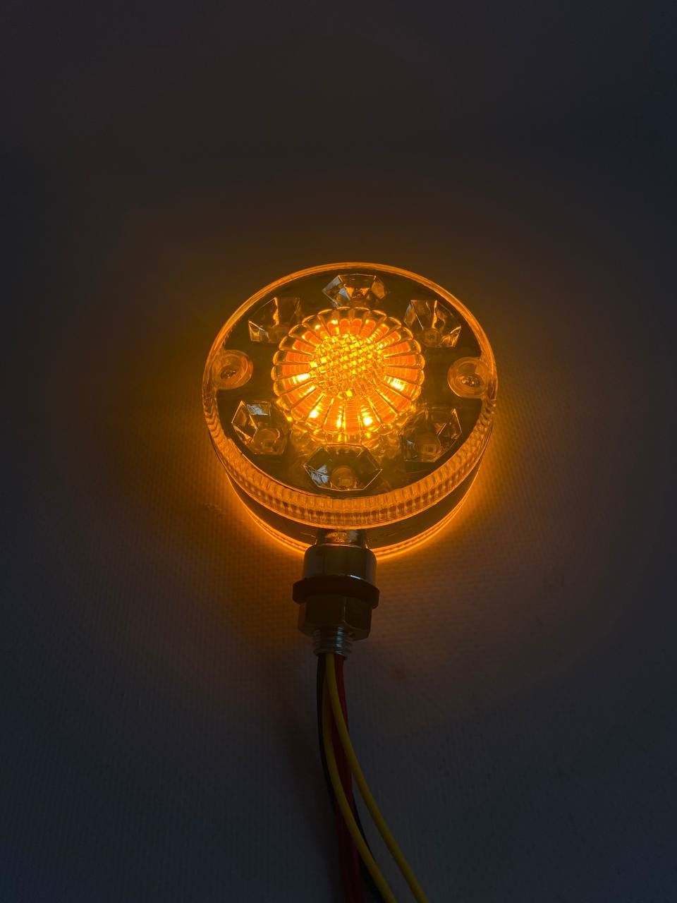 Габарит (LED) желтый/желтый - красный/красный 12-24v (хром-леденец из-под зеркало)