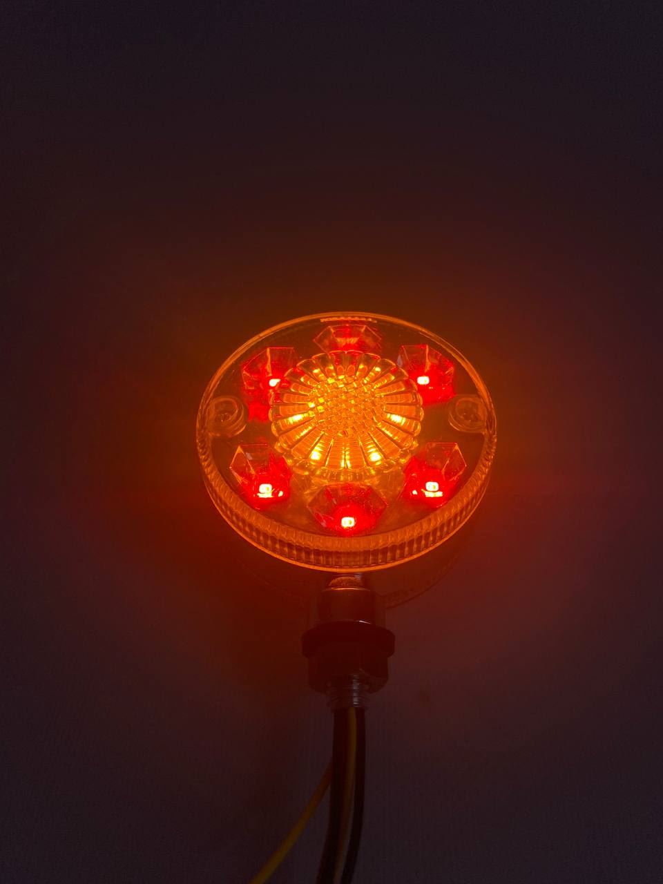 Габарит (LED) желтый/желтый - красный/красный 12-24v (хром-леденец из-под зеркало)