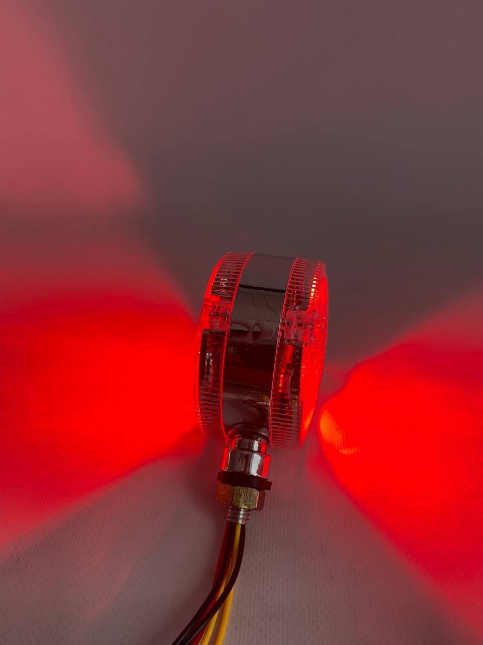 Габарит (LED) желтый/желтый - красный/красный 12-24v (хром-леденец из-под зеркало)