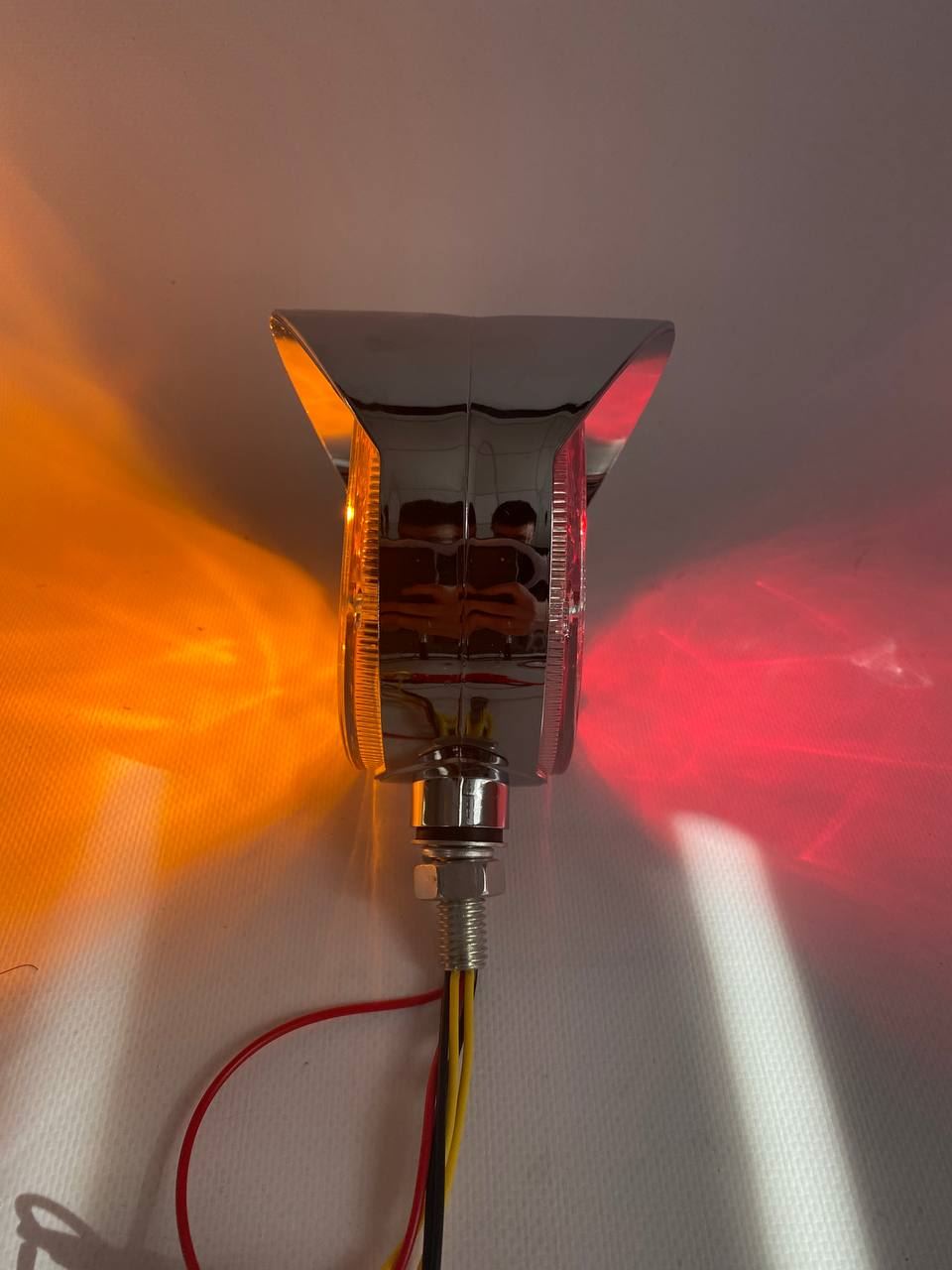 Габарит (LED) красно/желтый 12-24v (хром-леденец из-под зеркало)