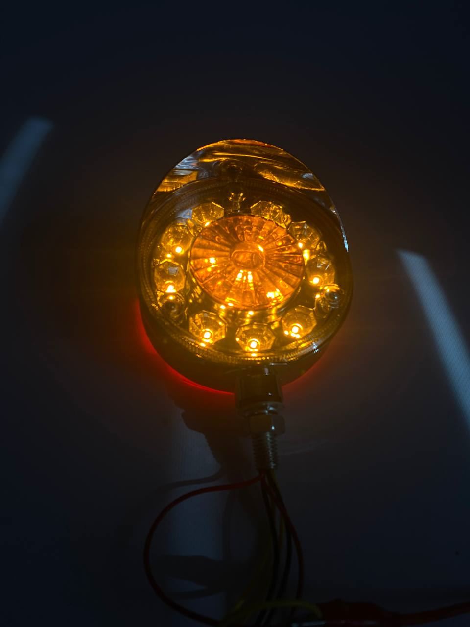 Габарит (LED) красно/желтый 12-24v (хром-леденец из-под зеркало)