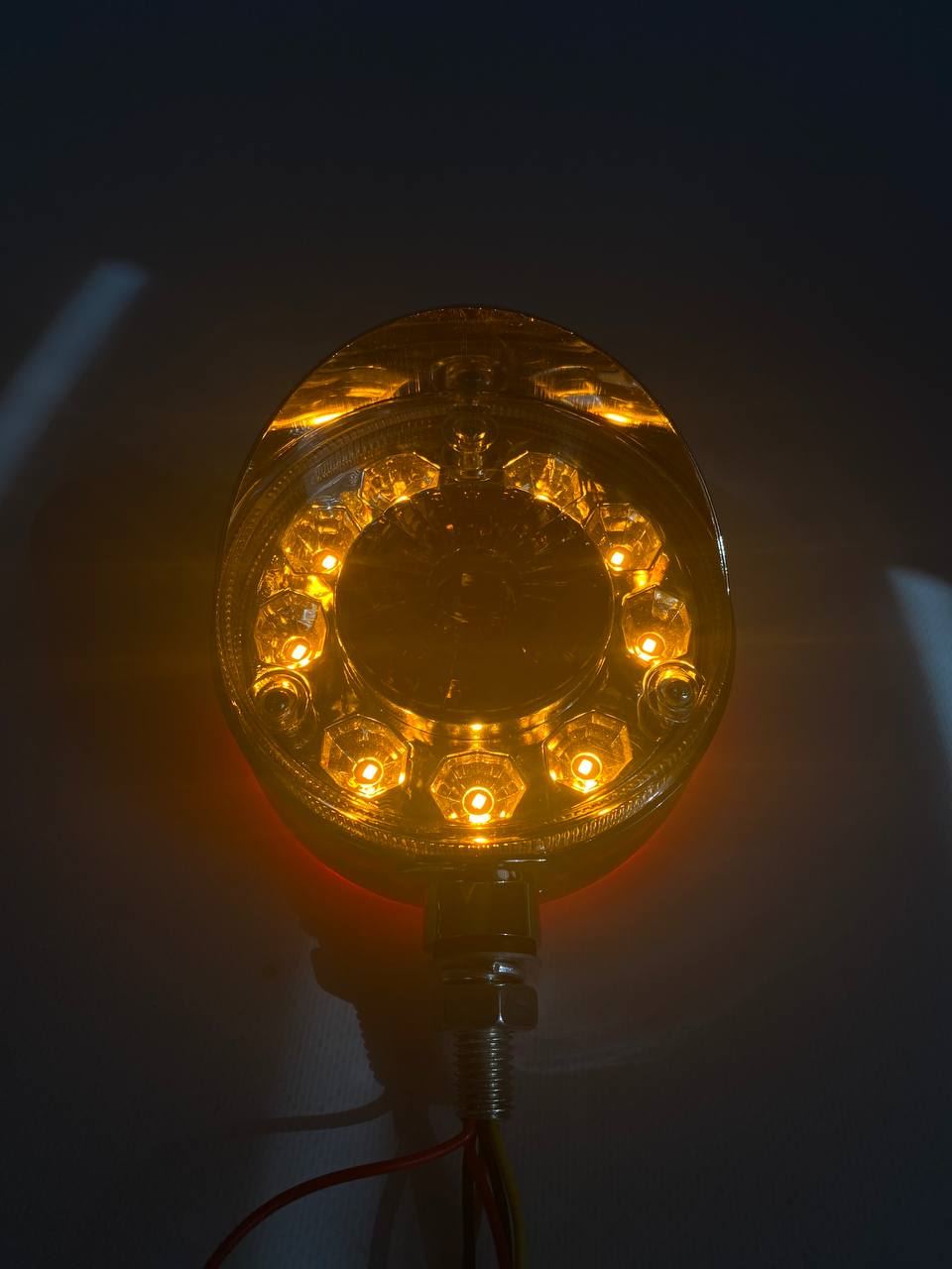 Габарит (LED) красно/желтый 12-24v (хром-леденец из-под зеркало)