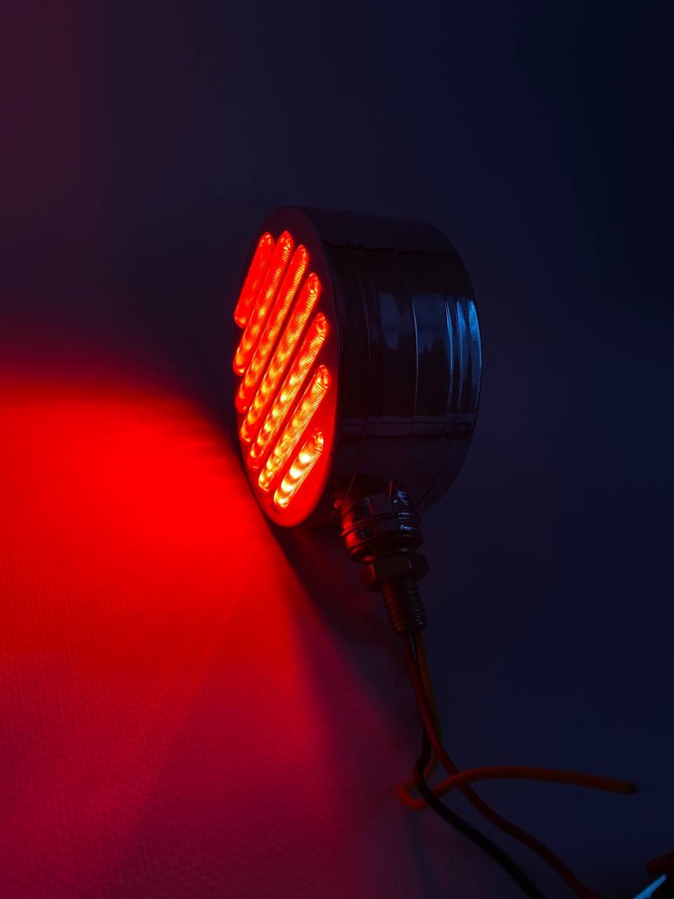 Габарит (LED) красно/желтый 12v (хром-леденец под зеркало)