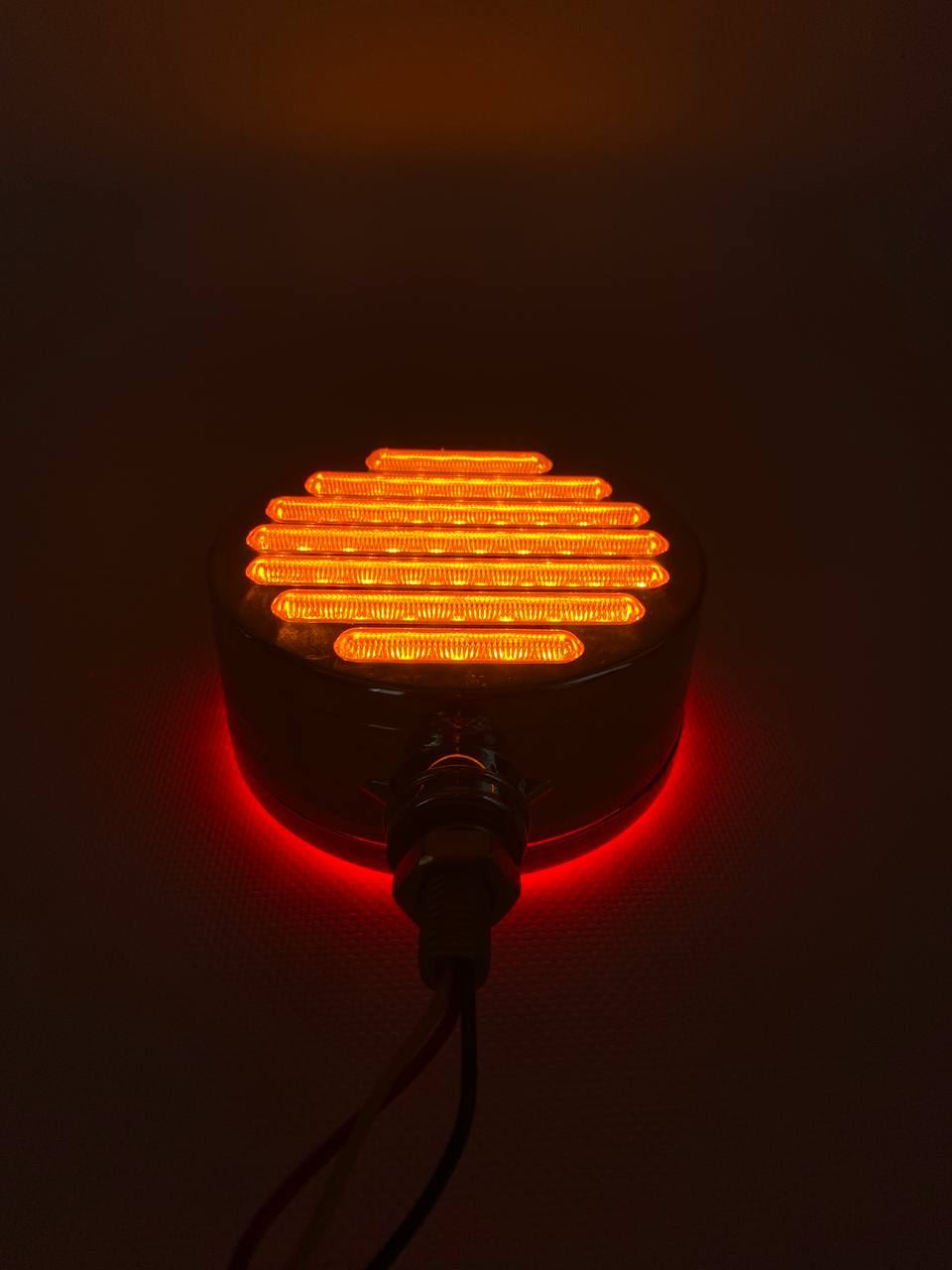 Габарит (LED) красно/желтый 12v (хром-леденец под зеркало)