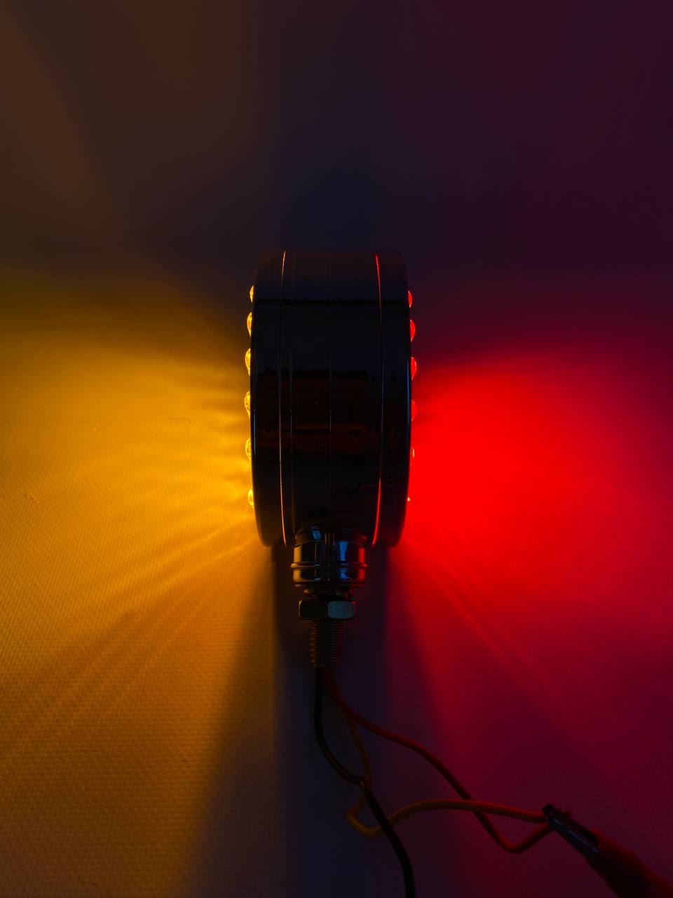 Габарит (LED) красно/желтый 12v (хром-леденец под зеркало)