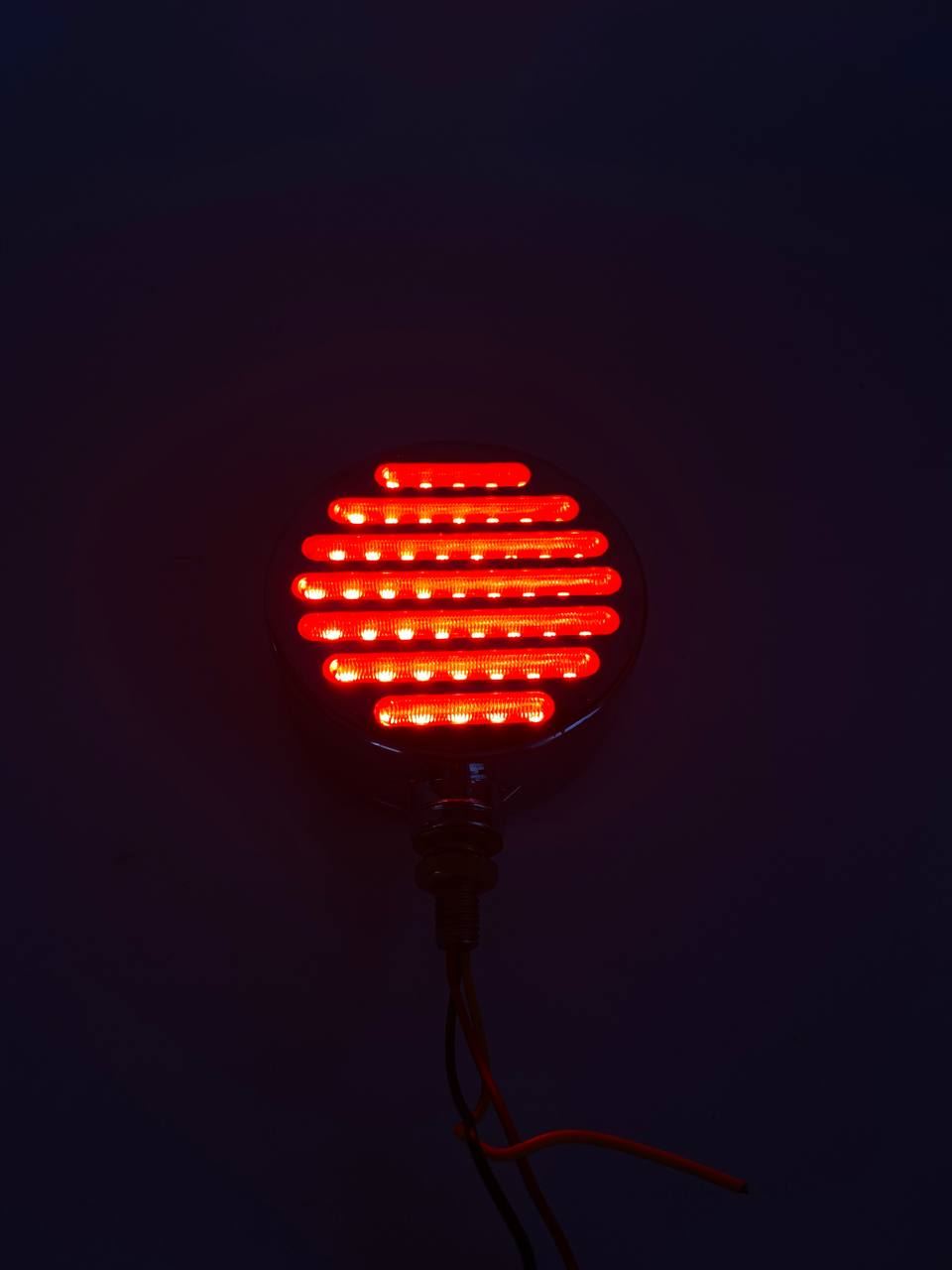 Габарит (LED) красно/желтый 12v (хром-леденец под зеркало)