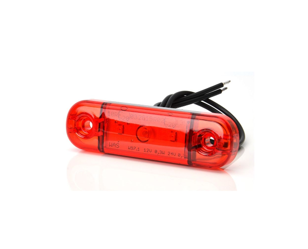 Габарит LED красный 3-диода 12-24v (WAS)