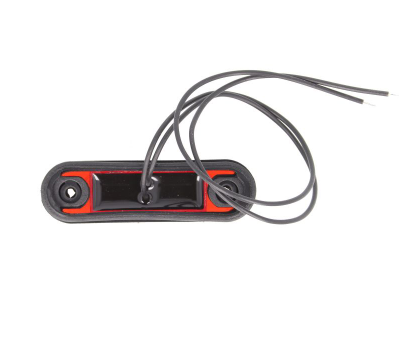 Габарит фонарь (2-диода) красный 12-24v (WAS)