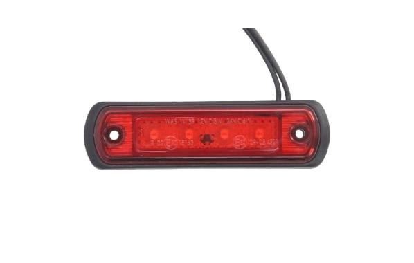 Габарит (LED) красный 12-24V (4 диода-WAS)