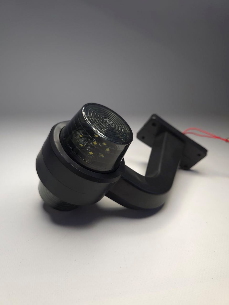 Ріжок габаритний  SMOKE черовний-білий LED 12-24v 15см