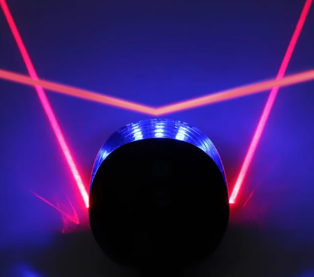 Фонарь задний (LED) на батарейках (с лазерными линиями)