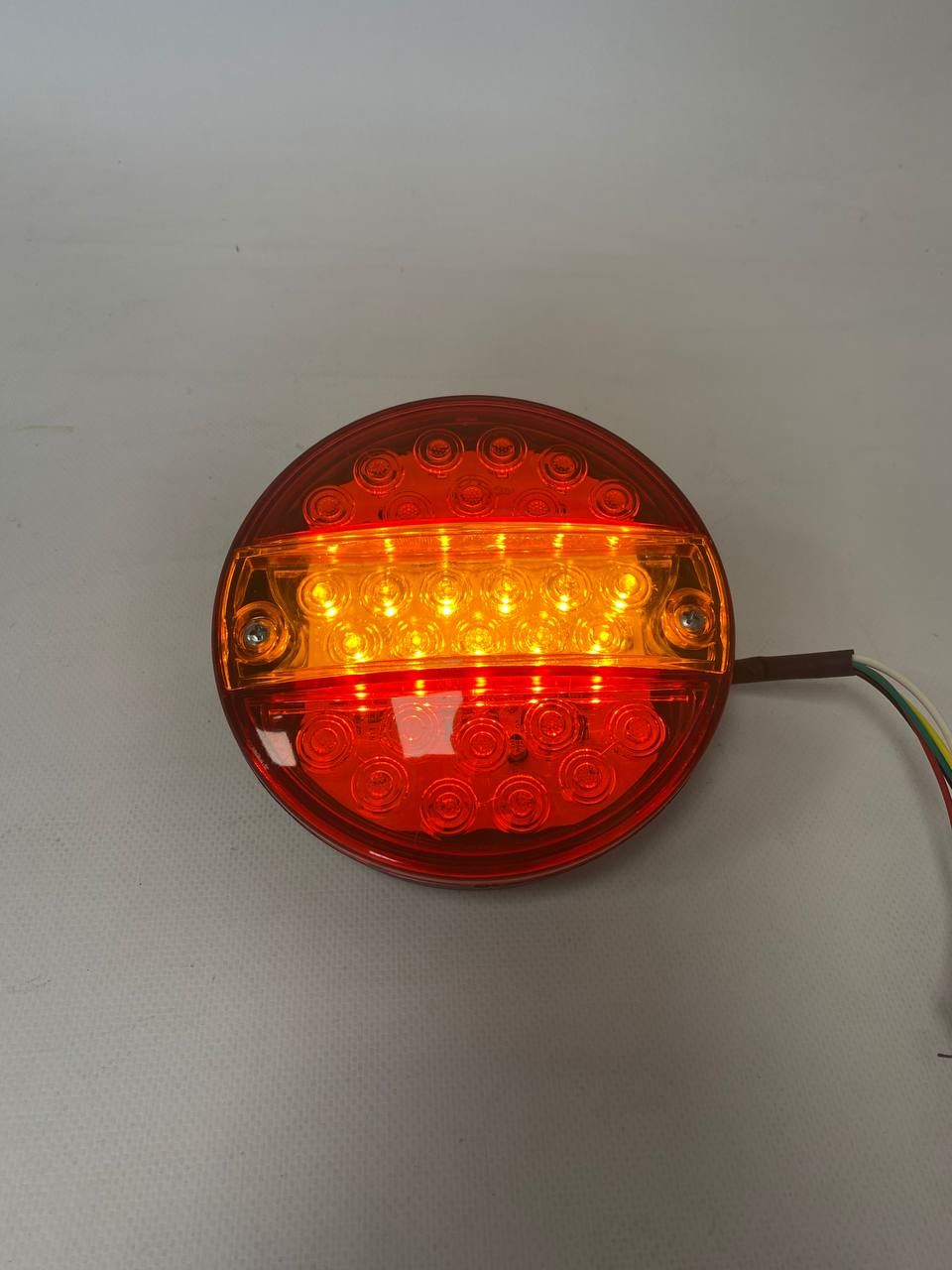 Фонарь задний (LED) (12/24V) (круглый-красно желтый)