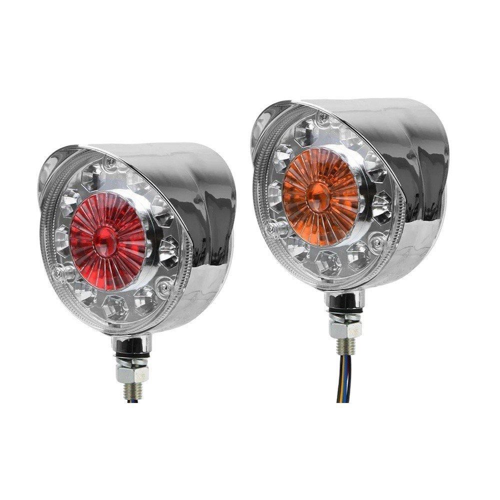 Габарит (LED) красно/желтый 12-24v (хром-леденец из-под зеркало)