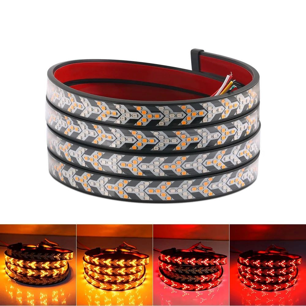 Лента LED 2.4\2 м 12-24v (3 режима) На прицеп (Поворот + Габарит + Стоп)