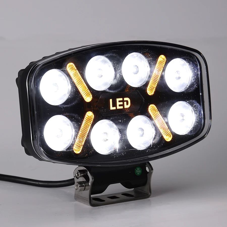 Фара дополнительная (с линзами) + ходовой свет 12-24v