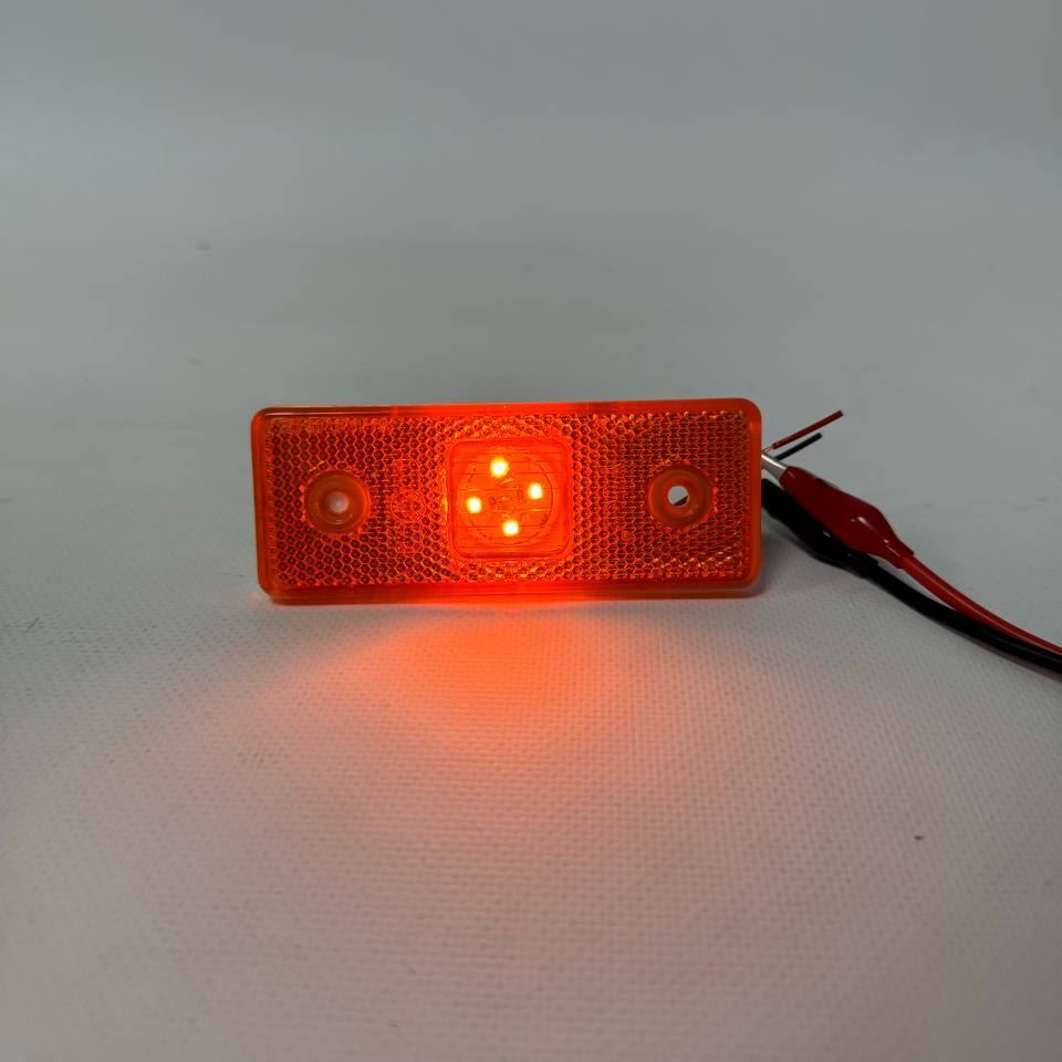 Габарит (LED) желтый 12-24v (с кронштейном)