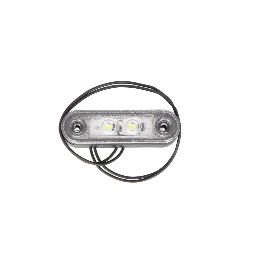 Габаритный фонарь (2-диода) белый 12-24v (WAS)