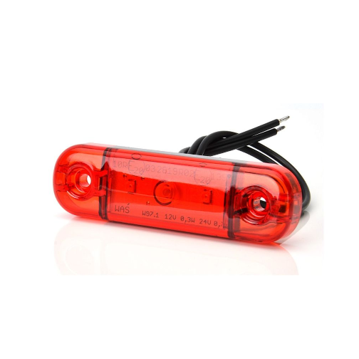 Габарит LED красный 3-диода 12-24v (WAS)
