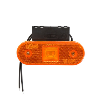 Габарит желтый (LED) 12-24v 2 диода с кронштейном (WAS)