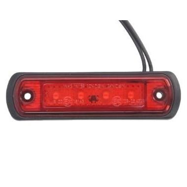 Габарит (LED) красный 12-24V (4 диода-WAS)