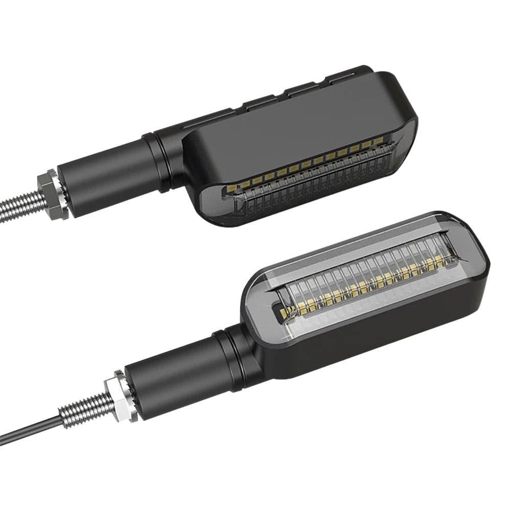 Габарит (LED) (на заднее крыло) мотоцикла 12v (красный с поворотом)
