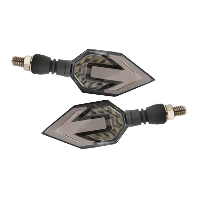 Габарит (LED) (на заднее крыло) металл мотоцикла 12v (красные со стрелкой)