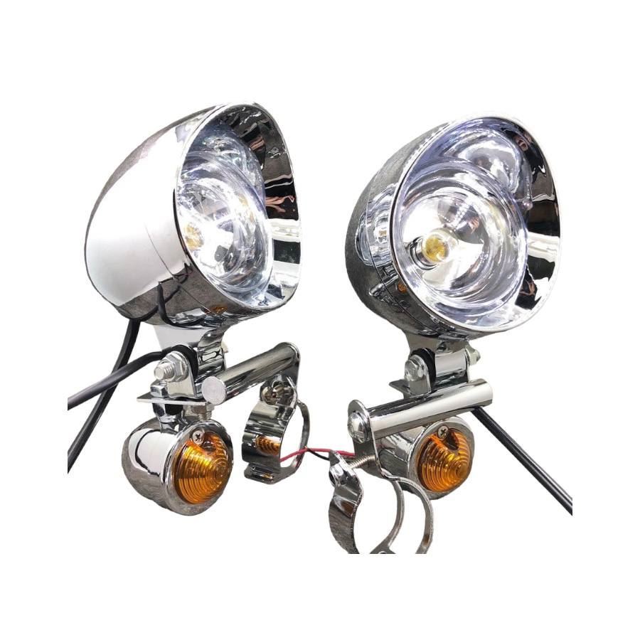 Фара дополнительная (+ поворотник) на мотоцикл 12v (под лампочку)
