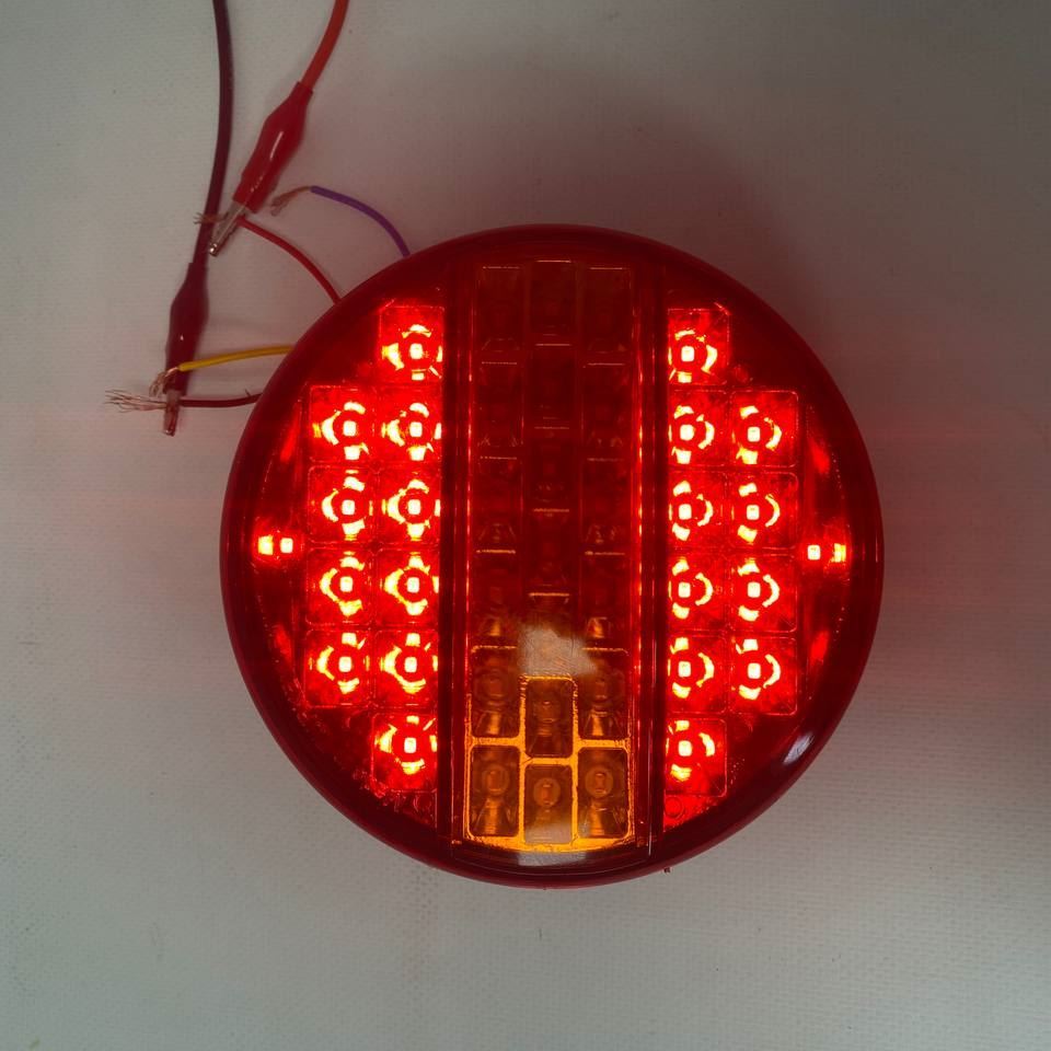 Фонарь задний (LED) (12/24V) (круглый-красно желтый)