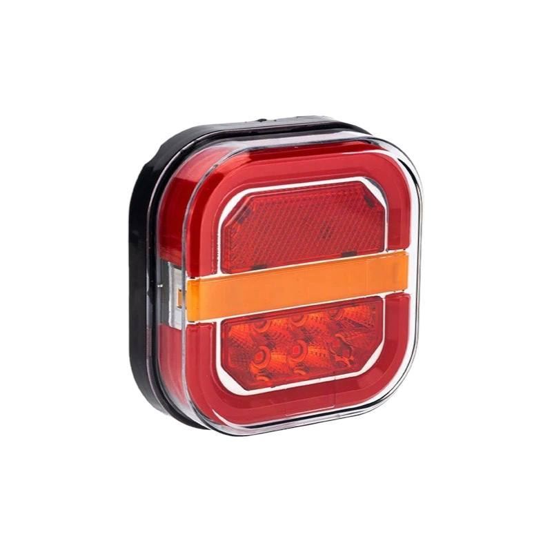 Фонарь задний (LED) (3 режима) квадратные 12-24v (бегающий поворот)